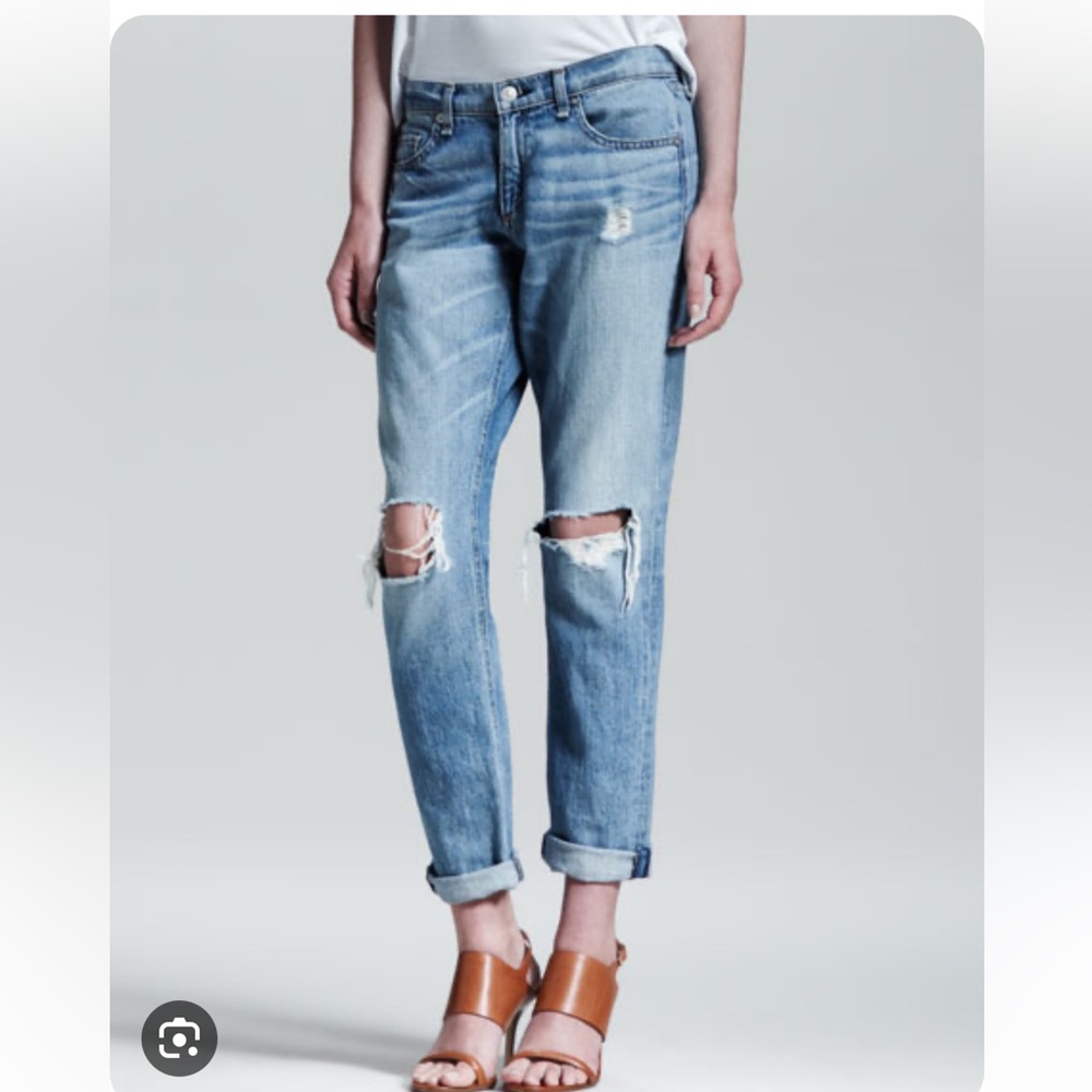 Rag & Bone Distressed Moss Boyfriend Jeans size 26